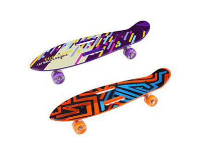 Скейт пластиковий з колесами що світяться BT-YSB-0084