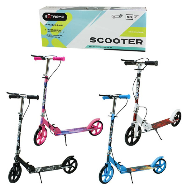 Самокат міський 2-х колісний PU 200 мм з гальмом 4 кольори SC2425 Самокат міський 2-х колісний PU 200 мм з гальмом 4 кольори SC2425
