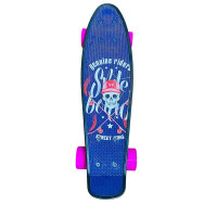 Пенні борд 22" Skull PU колеса 56*15 cm SC20402_Pink