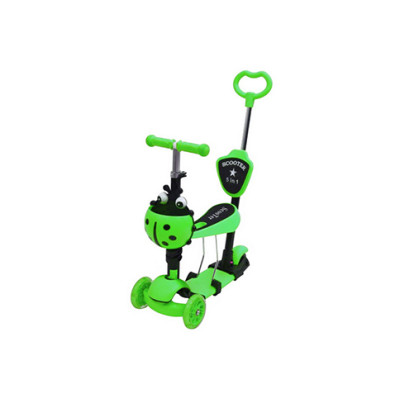 Самокат SCOOTER 5in1 з сидінням і батьківською ручкою зелений 72.5*55*25 409 504 116