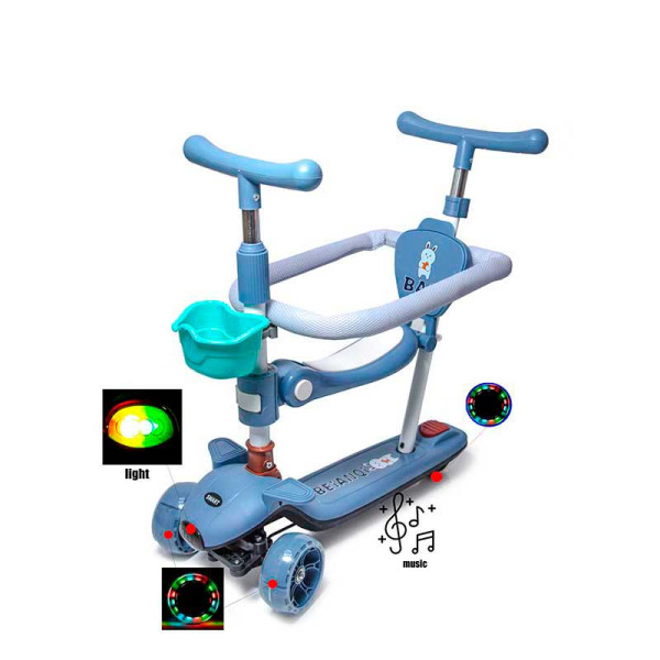Самокат 5в1 з бортиком BAQ Синій 1709337547