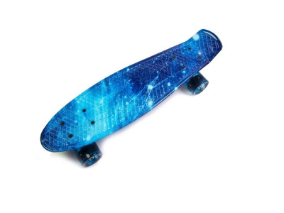 Пенні-борд 22 Print Космос Синій підсвітка коліс PR24