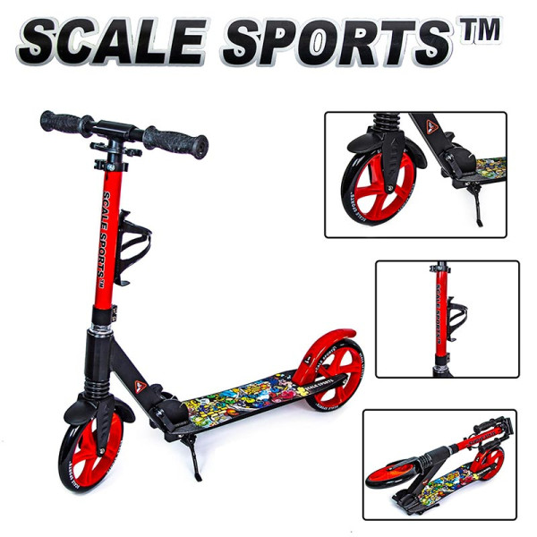 Двоколісний самокат Scale Sports Червоно-Чорний SS15_Red-Black Двоколісний самокат Scale Sports Червоно-Чорний SS15_Red-Black