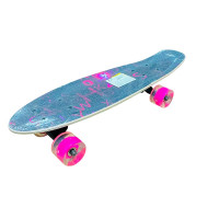 Лонгборд 22" MIX 2 кольори колеса PU зі світлом LB21001_Pink