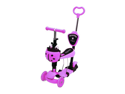 Самокат SCOOTER 5in1 з сидінням і батьківською ручкою рожевий 72.5*55*25 409 504 115 Самокат SCOOTER 5in1 з сидінням і батьківською ручкою рожевий 72.5*55*25 409 504 115