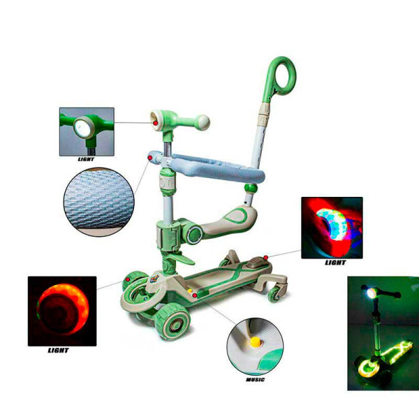 Самокат 5 В 1 SMART Зелений 549296887 Самокат 5 В 1 SMART Зелений 549296887