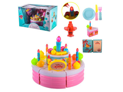 Ігровий набір ToyCloud Святковий торт з аксесуарами та світлом LKE6A8