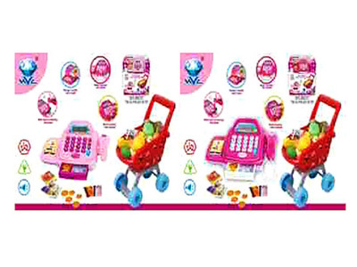 Магазин касовий апарат і візок муз світло 2 кольори 66051