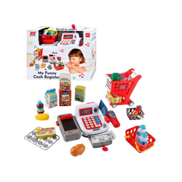 Касовий апарат і візок із продуктами 023FN