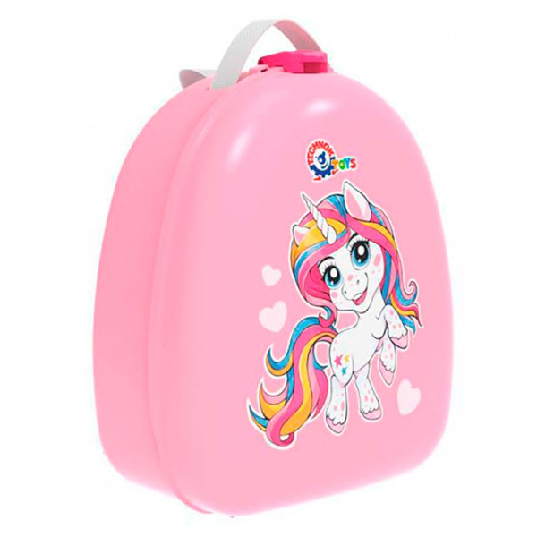 Детячий рюкзак ТехноК 27 см пластиковий 8027_Pink