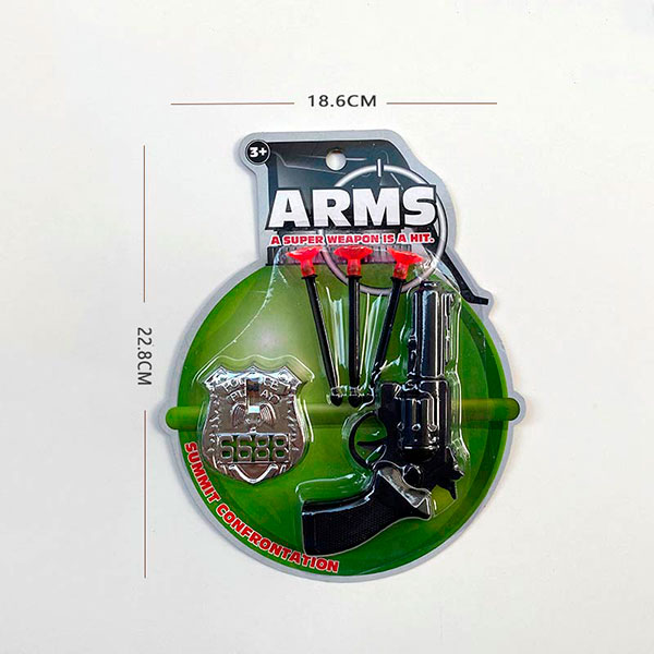 Військовий набір пістолет+значок+3 кулі на присосці 923-4