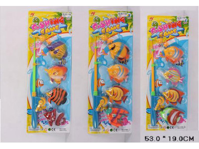 Риболовля (96шт/2) магніт.вудка 3 види 4 морські тварини на планшетці 53 FJ1004/-1/-4