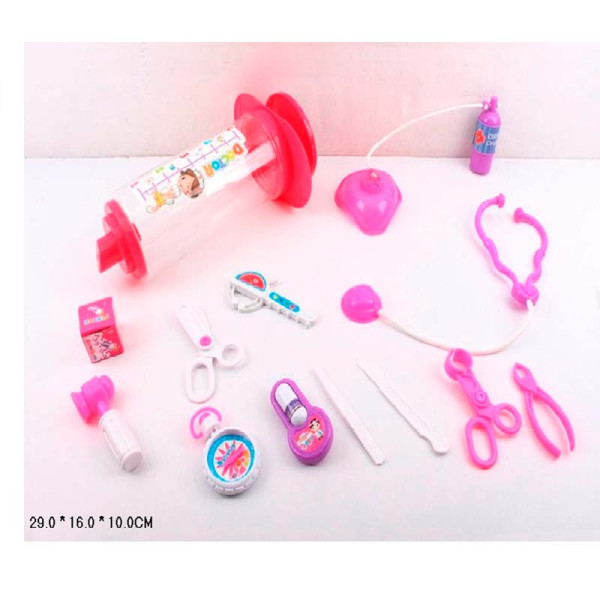 Лікар набір у вигляді шприца стетоскоп шприц з аксесуарами 1818A/B_Pink