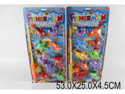 Риболовля 2 види вудка 10 морських тварин на планшетці 53*25*45см 1210-2AB