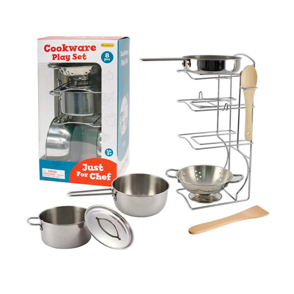 Набір посуду ігровий Кухонний із неірж. сталі 8од коробка 184*145*334с CH21038