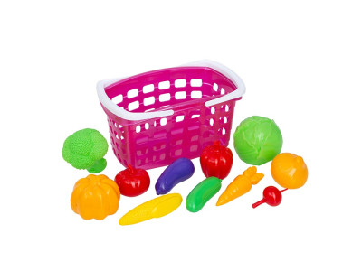 Ігровий набір Бамсик Кошик з ручкою та овочами 010/7_Pink