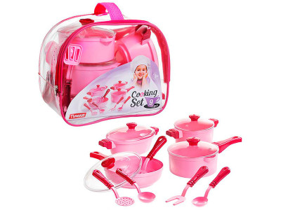 Ігровий набір "Cooking Set" (9 pcs) рож. Юника 71726