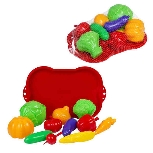 Ігровий набір Бамсик "Піднос з Овочами" пластикові 010/15_Red