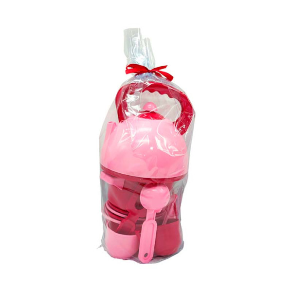 Ігровий набір посуд з чайником і каструлею Юника 70316_Pink