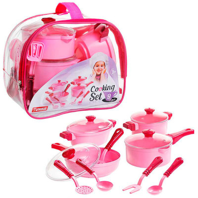 Ігровий набір "Cooking Set" (9 pcs) рож. Юника 71726