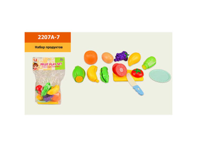 Іграшковий набір продуктів на липучках дощечка ніж прилади пакет 31 19 2207A-7
