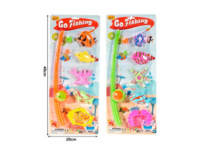 Магнитная рибалка Go Fishing 3 рибки 2 карали 48x20 см 2105K-1