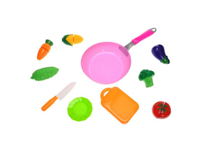 Іграшковий набір овочів на липучках зі сковорідкою TP275