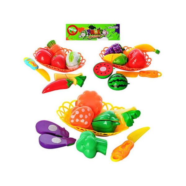 Продукти на липучці кошик ніж 3 види в кульку 16-25-7см FD232-21-22-23