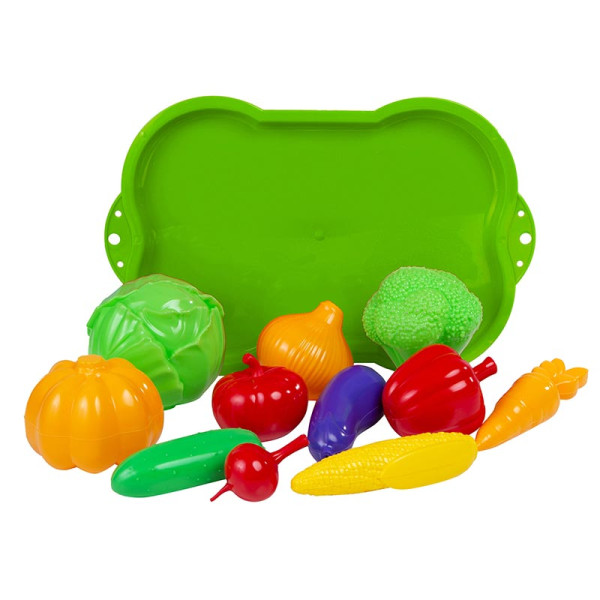 Ігровий набір Бамсик "Піднос з Овочами" пластикові 010/15_Green Ігровий набір Бамсик "Піднос з Овочами" пластикові 010/15_Green
