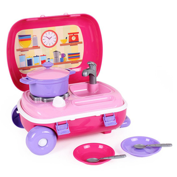 Дитяча кухня Технок з набором посуду 6061