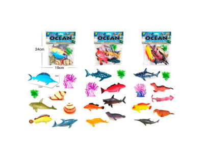 Тварини морськи 3 види мікс 6 шт 303-113