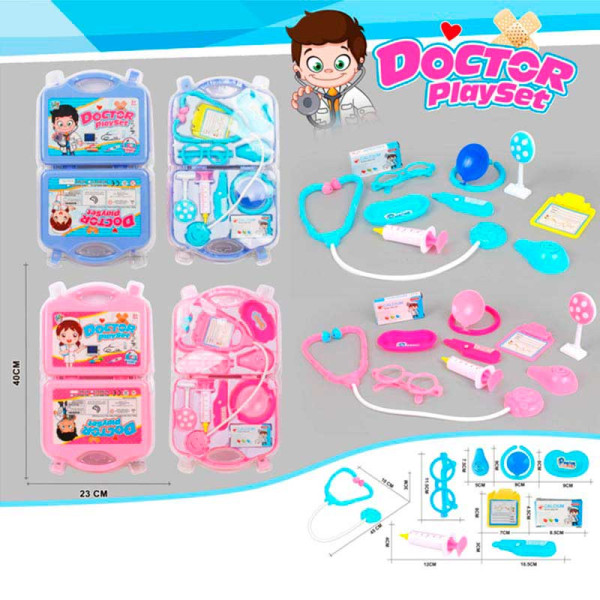 Лікар набір арт. 669-015A (96шт/2) шприц градусник аксес короб. 23*40см 669-015A