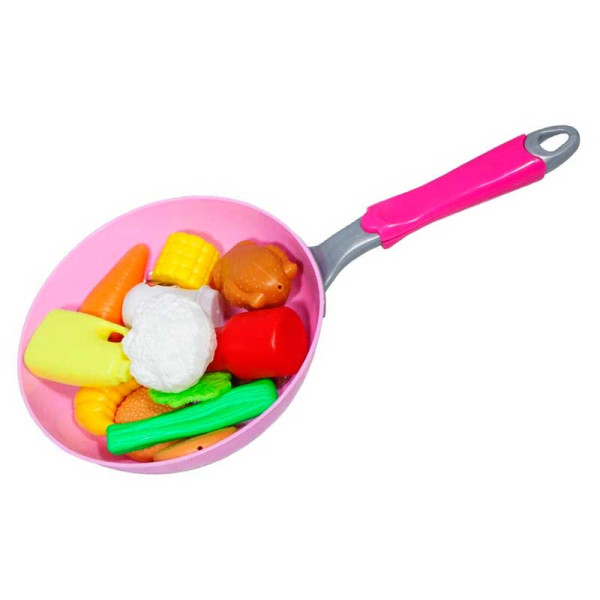 Іграшковий набір продуктів зі сковорідкою в сітці TP198B