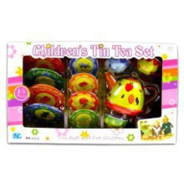 Чайні сервізи. Дитячий бляшаний чайний сервіз. 15 предметів S053E Чайні сервізи. Дитячий бляшаний чайний сервіз. 15 предметів S053E