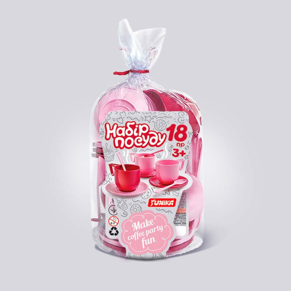 Ігровий набір Посуд (18 предметів) Юника 70163