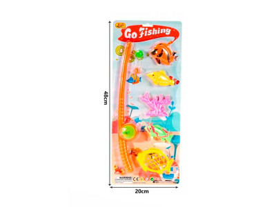 Магнитная рибалка Go Fishing 3 рибки 2 карали 48x20 см 2105K-1_Orange