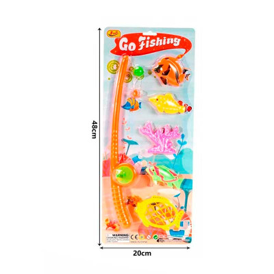Магнитная рибалка Go Fishing 3 рибки 2 карали 48x20 см 2105K-1_Orange