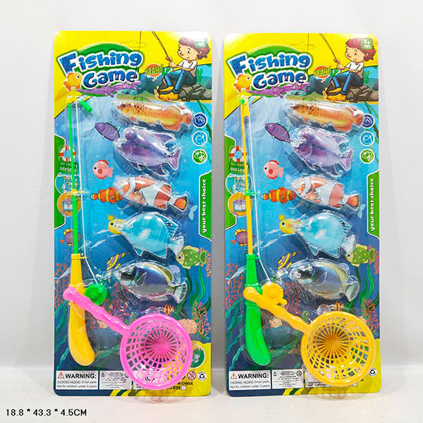 Рибалка магніт. вудка рибки 2 кольори мікс 899