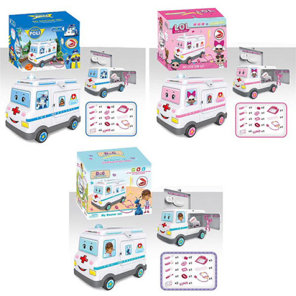 Лікар L.O.L./Poli швидка допомога на батар.муз.світ. валіза 6889-326A/328A/329A