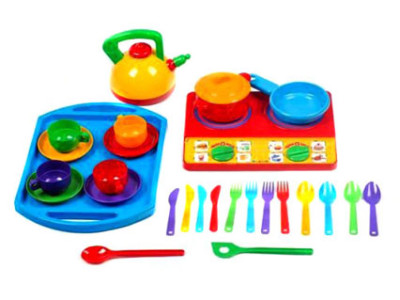 Посуд "Юна господиня": плита чайник піднос 048/10