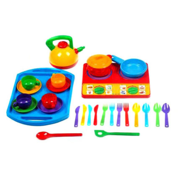 Посуд "Юна господиня": плита чайник піднос 048/10