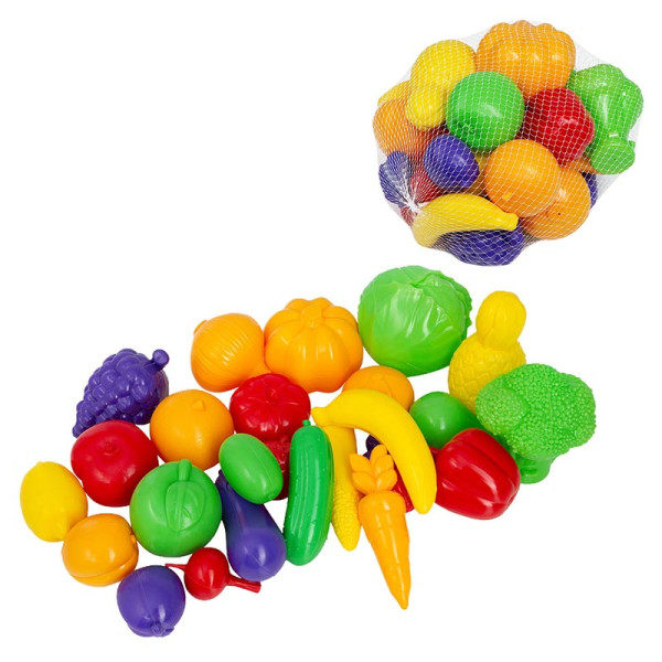 Ігровий набір Бамсик "Овочі та фрукти" пластикові 010/9