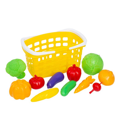Ігровий набір Бамсик Кошик з ручкою та овочами 010/7_Yellow Ігровий набір Бамсик Кошик з ручкою та овочами 010/7_Yellow