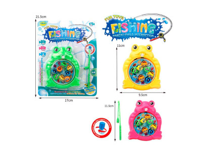 Рибалка заводна 3 кольори мікс вудка з рибками 8101