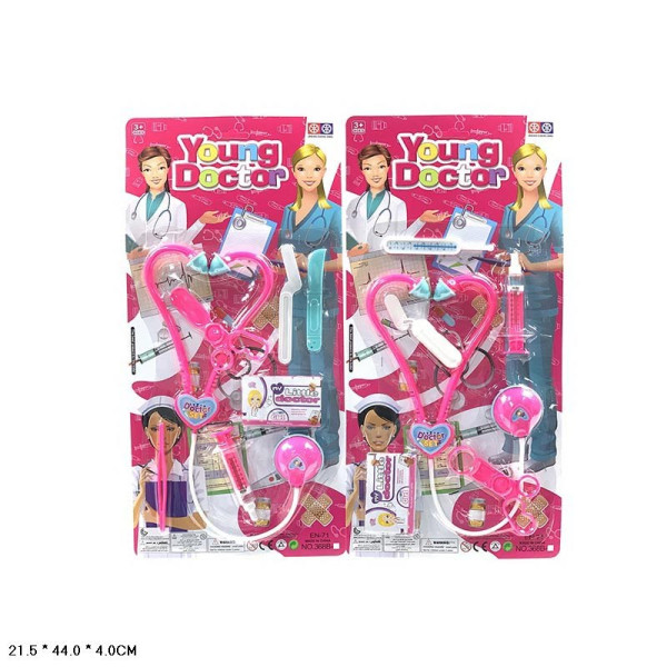 Лікарняний ігровий набір в асортименті 2 види шприц стетоскоп з аксесуарами 368B-23