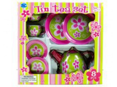 Чайні сервіз Дитячий бляшаний чайний сервіз 8 предметів S084T