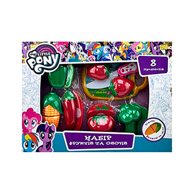 Набір фруктів та овочів 8 предметів. Ігровий набір ТМ «My Little Pony» 121609