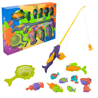 Гра Рибалка для дітей вудка 8 рибок і сачок PL-725-40 Гра Рибалка для дітей вудка 8 рибок і сачок PL-725-40