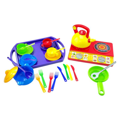 Посуд "Юна господиня": плита чайник піднос 048/10_Violet-Red Посуд "Юна господиня": плита чайник піднос 048/10_Violet-Red