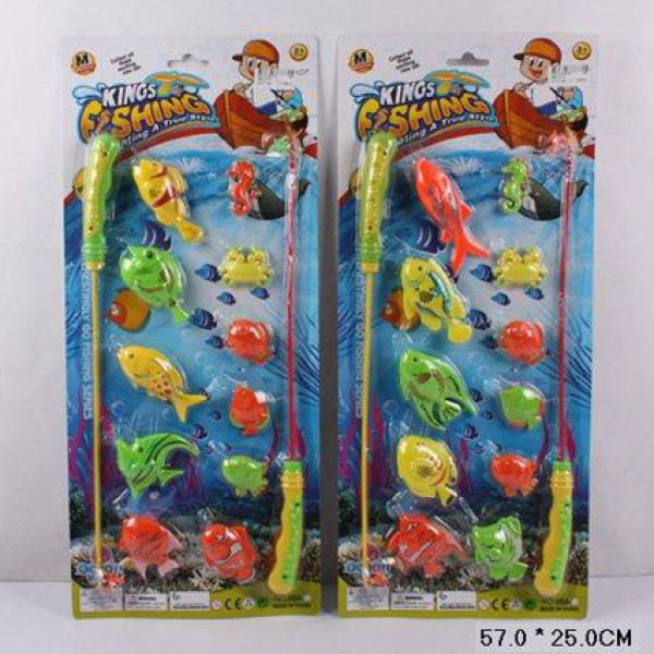 Риболовля 2 види 2 магніт.вудки 11 рибок на планшетці 57*25см 884-14/15